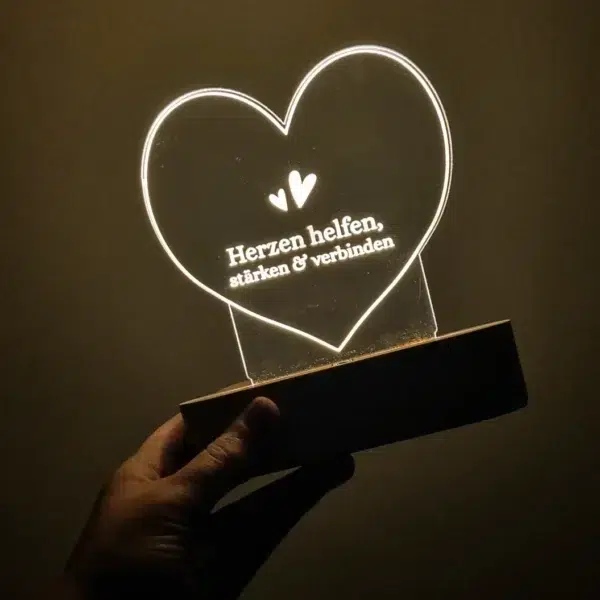 lampe in herzform